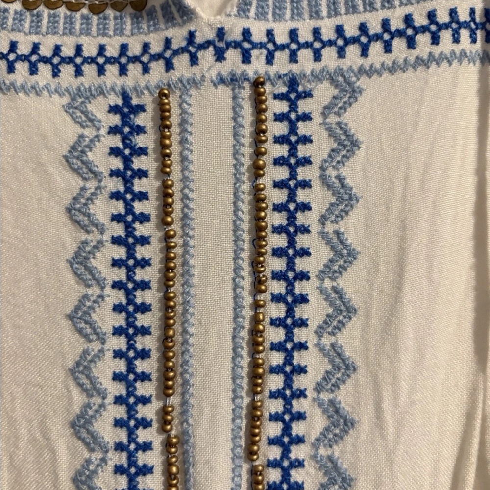 Kenji Women’s Boho Sleeveless Embroidered Beaded Fair Isle Sheath Dress Aztec - Picture 4 of 14